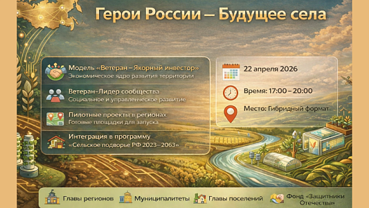 22 апреля 2026 года в Москве состоится Конгресс «Герои нашего времени — опора развития сельских территорий России». 