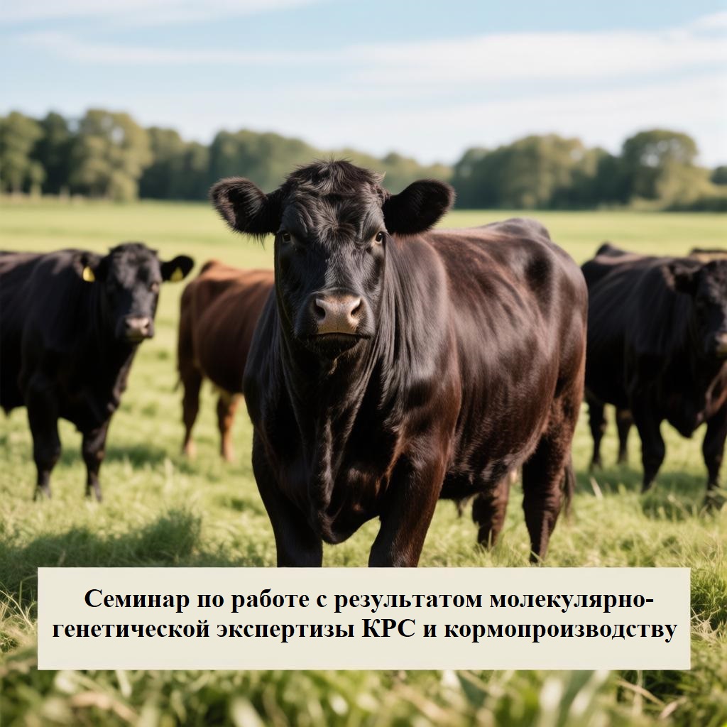 16 июня 2026 года состоится обучающий семинар-вебинар по работе с результатом молекулярно-генетической экспертизы КРС и кормопроизводству