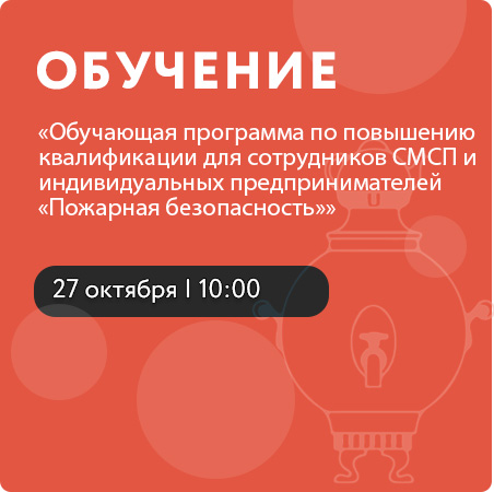 Обучающая программа по повышению квалификации для сотрудников СМСП и индивидуальных предпринимателей «Пожарная безопасность»