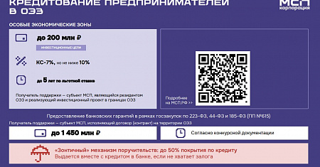АО «Корпорация «МСП» через дочернее общество АО «МСП Банк» реализует программу льготной финансовой поддержки субъектов малого и среднего предпринимательства 