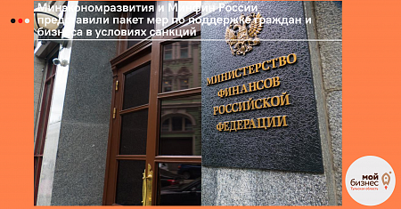Минэкономразвития и Минфин России представили пакет мер по поддержке граждан и бизнеса в условиях санкций